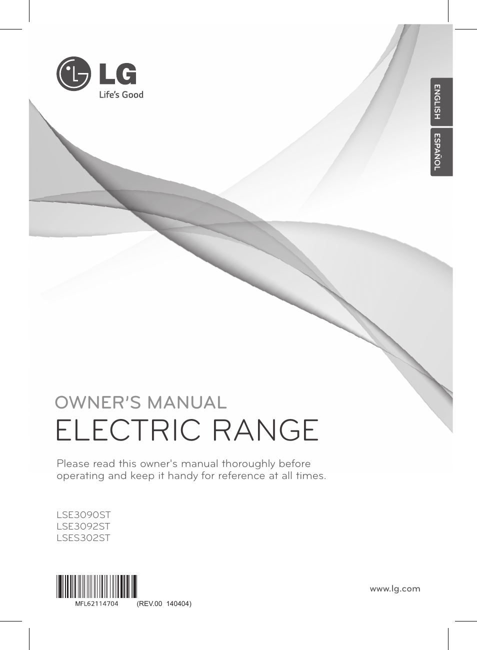 LG LSE3090ST User Manual | 92 pages