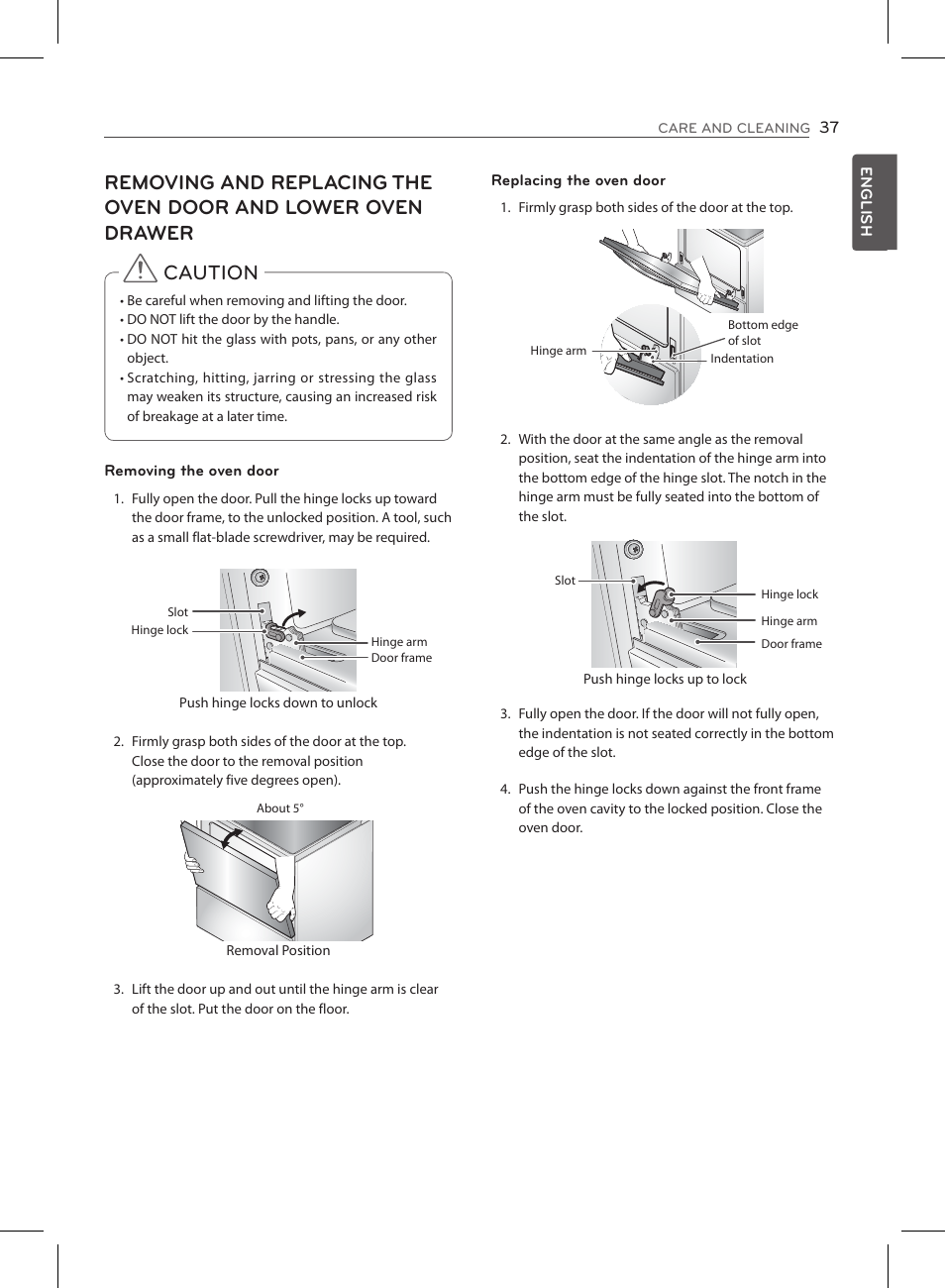 Caution | LG LSE3090ST User Manual | Page 37 / 92