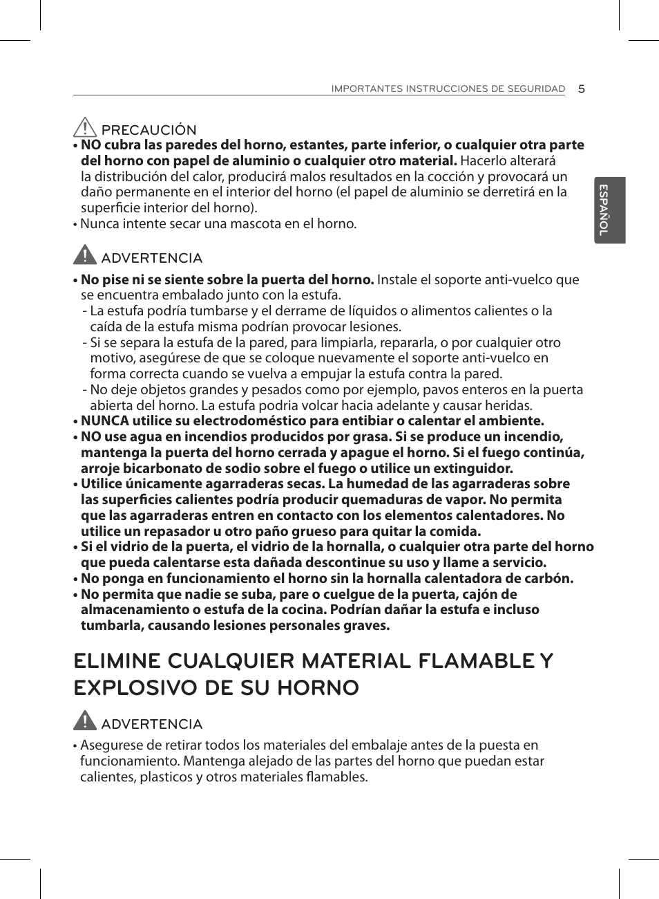 LG LSE3090ST User Manual | Page 49 / 92