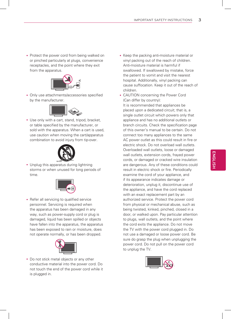 English 3 | LG 32CS560 User Manual | Page 3 / 44