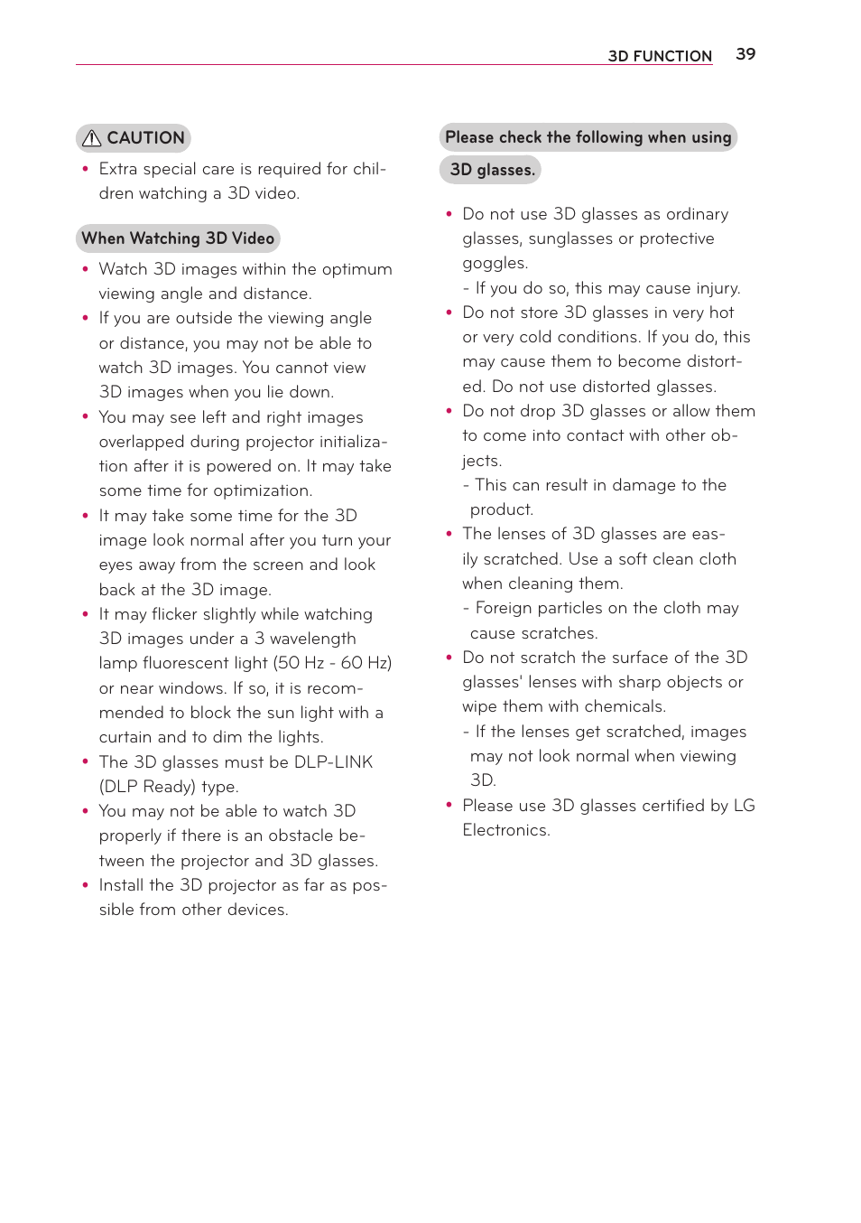 LG PB60G User Manual | Page 39 / 59