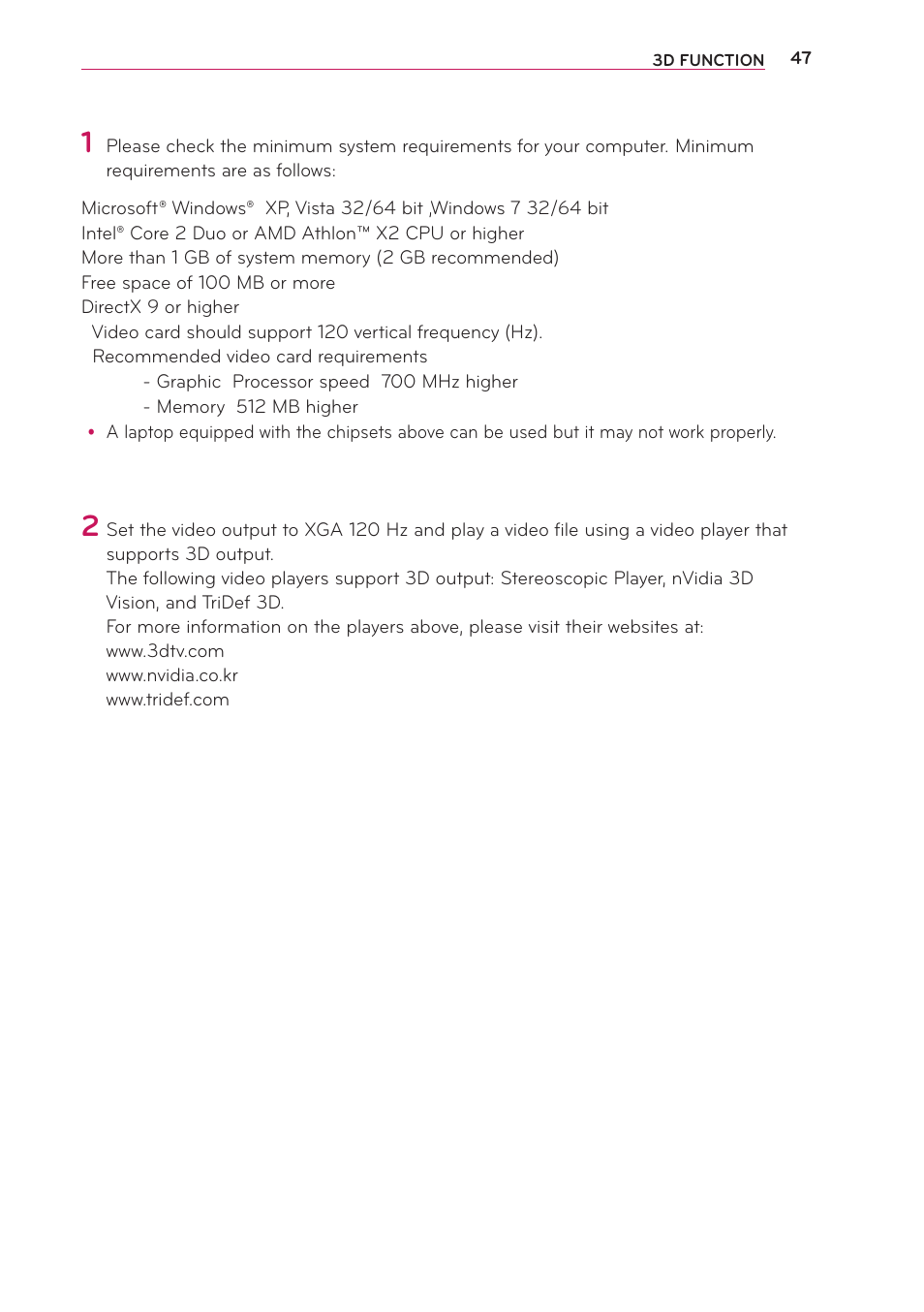 LG PB63U User Manual | Page 47 / 68