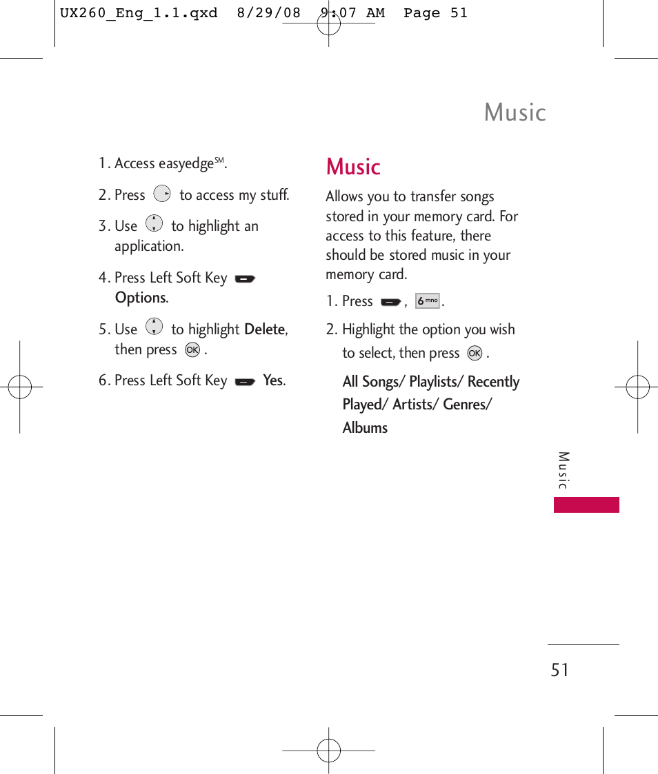 Music | LG LGUX260PW User Manual | Page 53 / 231