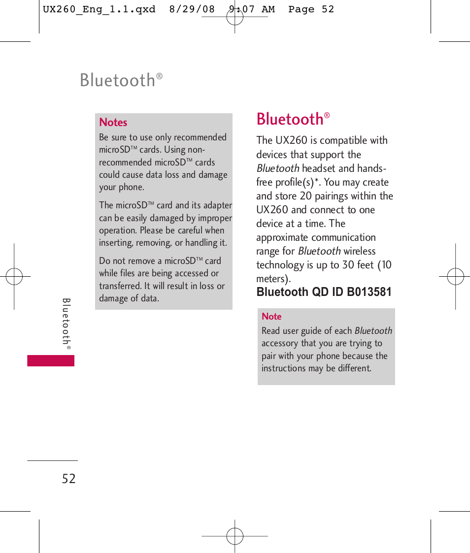 Bluetooth | LG LGUX260PW User Manual | Page 54 / 231