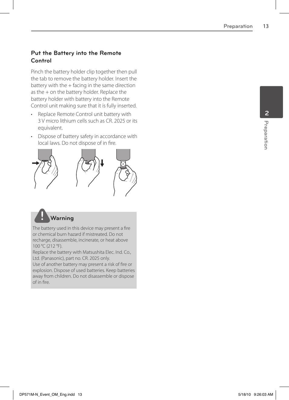 LG DP570MH User Manual | Page 13 / 42