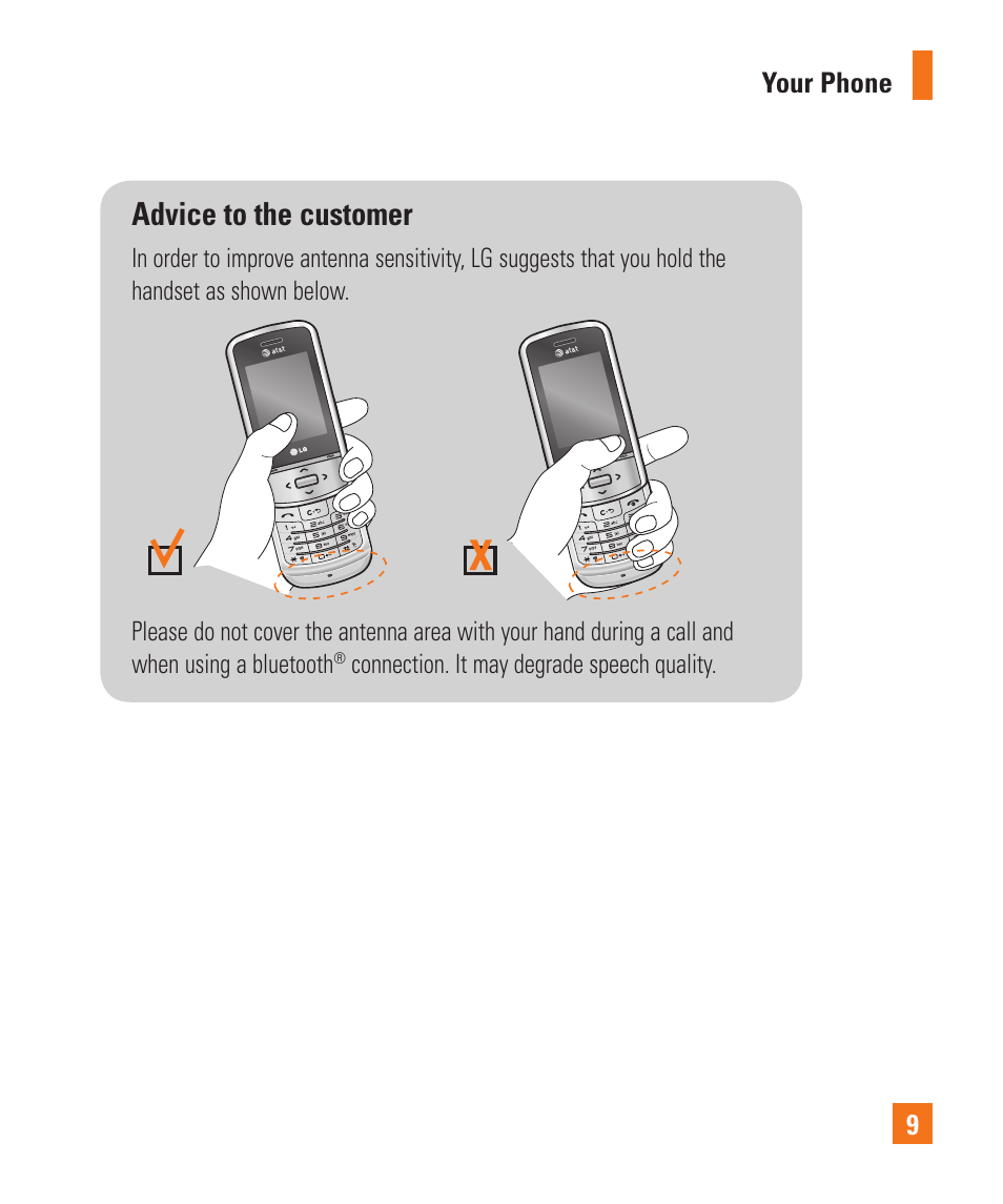 Advice to the customer | LG GD710 User Manual | Page 13 / 131