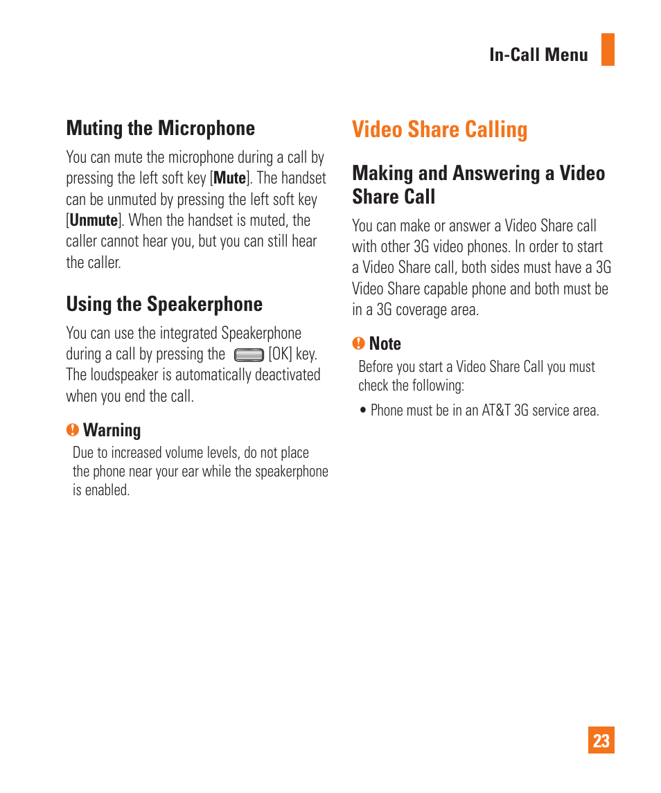 Video share calling | LG GD710 User Manual | Page 27 / 131