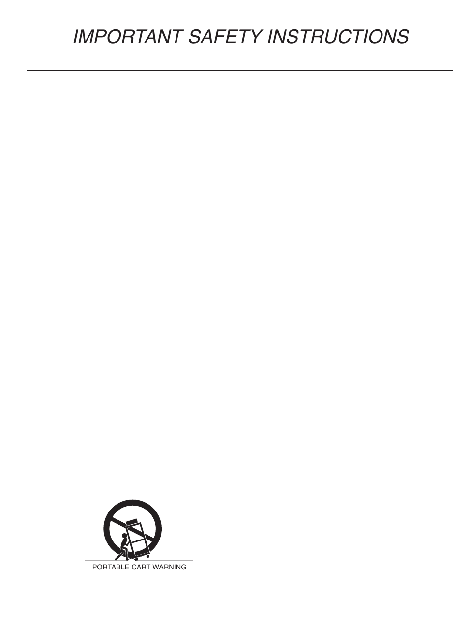 Important safety instructions, Safety instructions | LG 32LH240H User Manual | Page 113 / 157