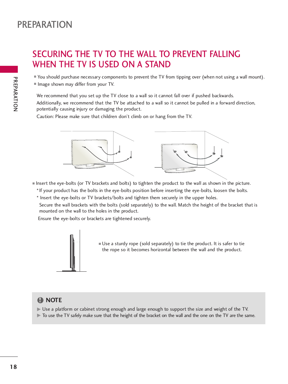 Preparation | LG 32LH240H User Manual | Page 21 / 157