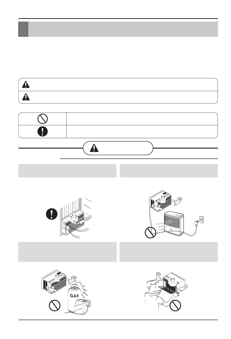Precauciones de seguridad, Advertencia, Advertencia precaucion | Instalación | LG L8008R User Manual | Page 26 / 52
