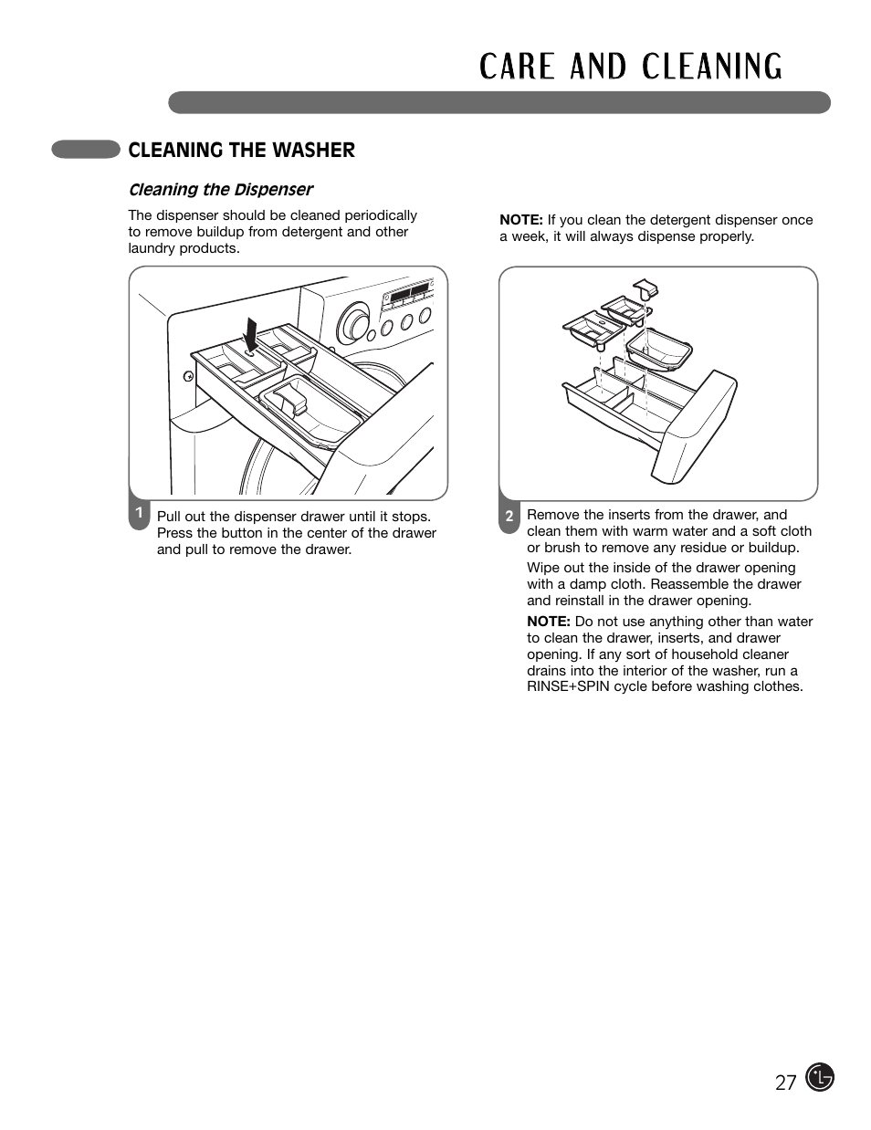 LG WM2301HR User Manual | Page 27 / 108