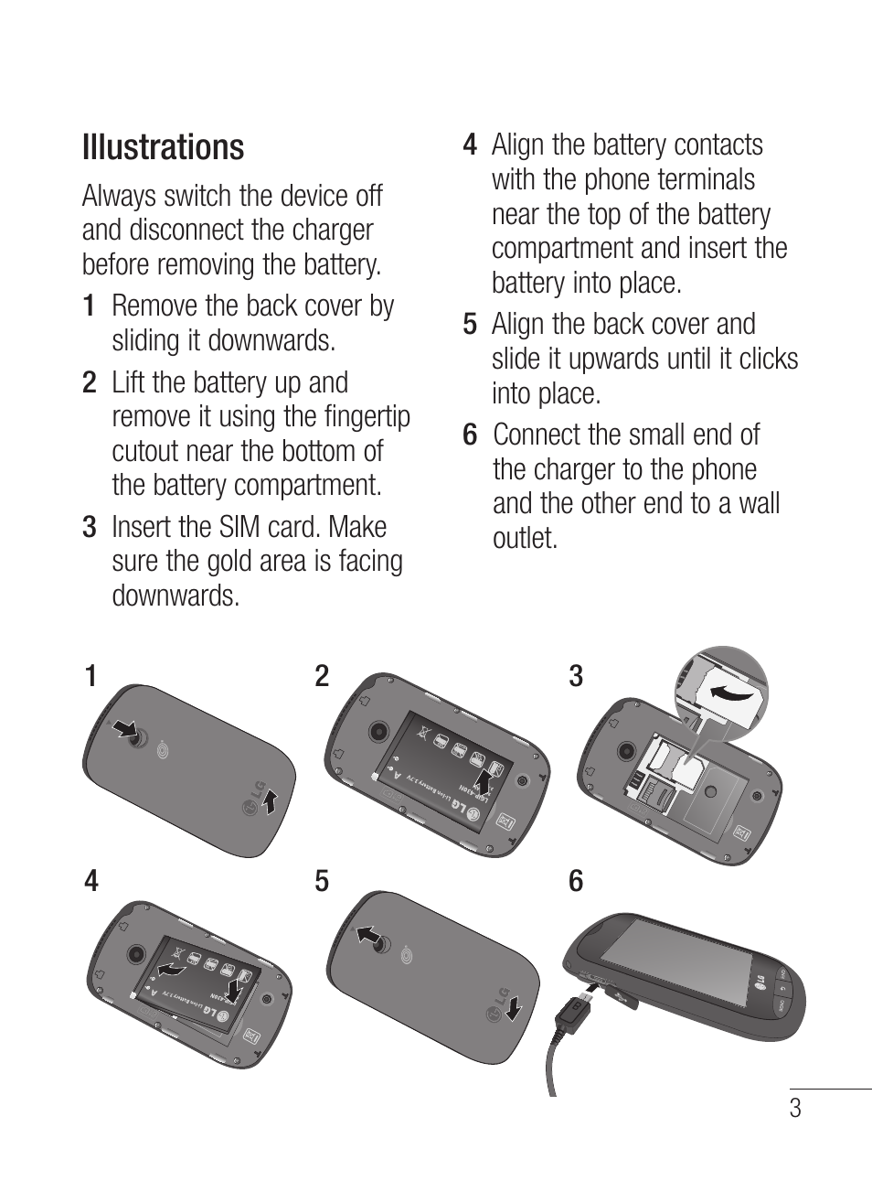 Illustrations | LG LG800G User Manual | Page 5 / 118