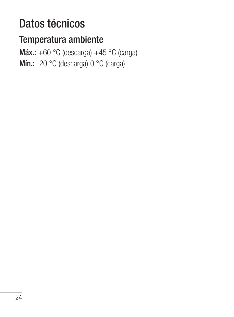 Datos técnicos | LG LG800G User Manual | Page 79 / 118
