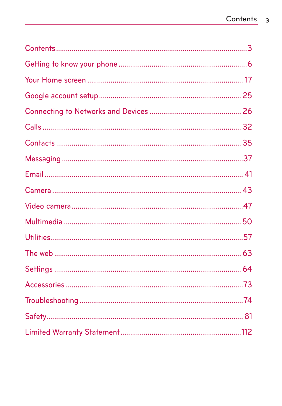 LG LG870 User Manual | Page 3 / 117