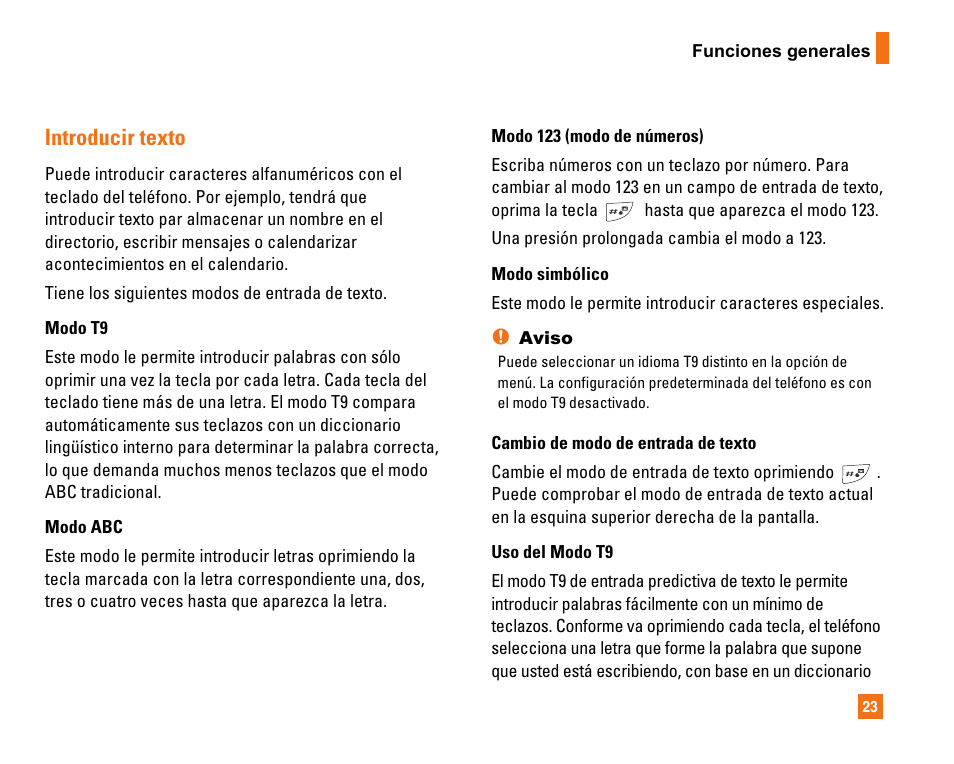 Introducir texto | LG CU320 User Manual | Page 125 / 206