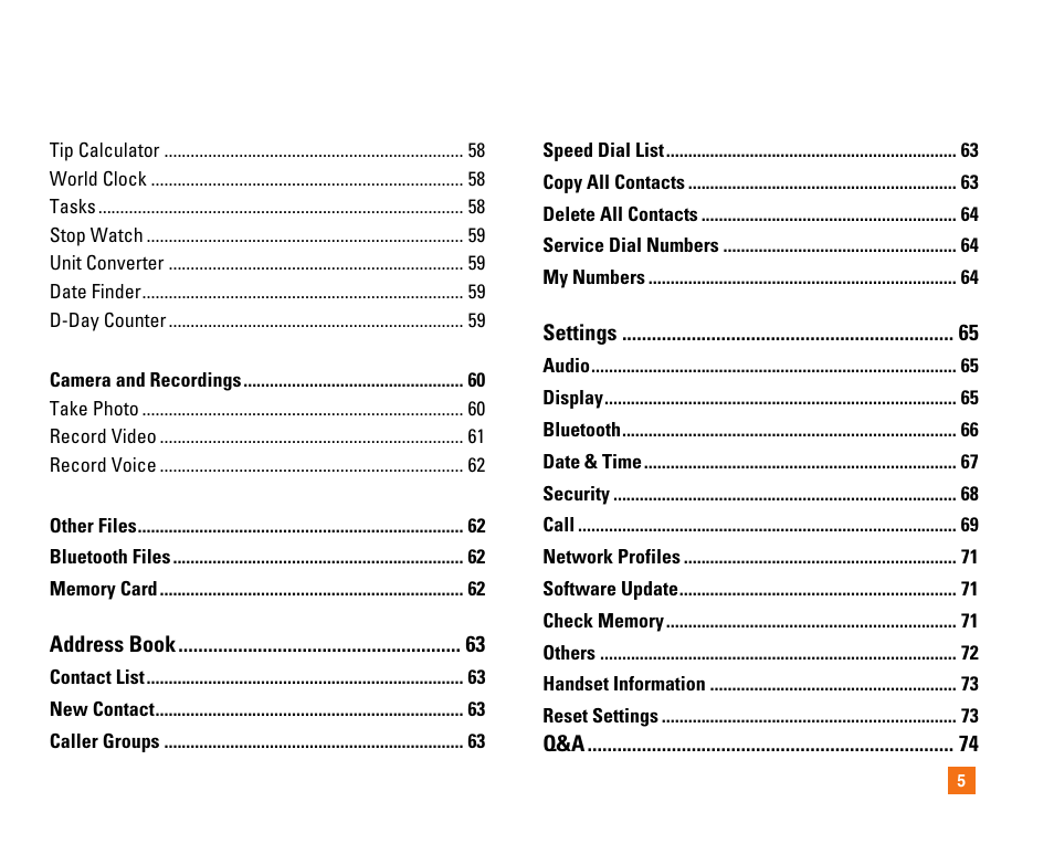 LG CU320 User Manual | Page 9 / 206