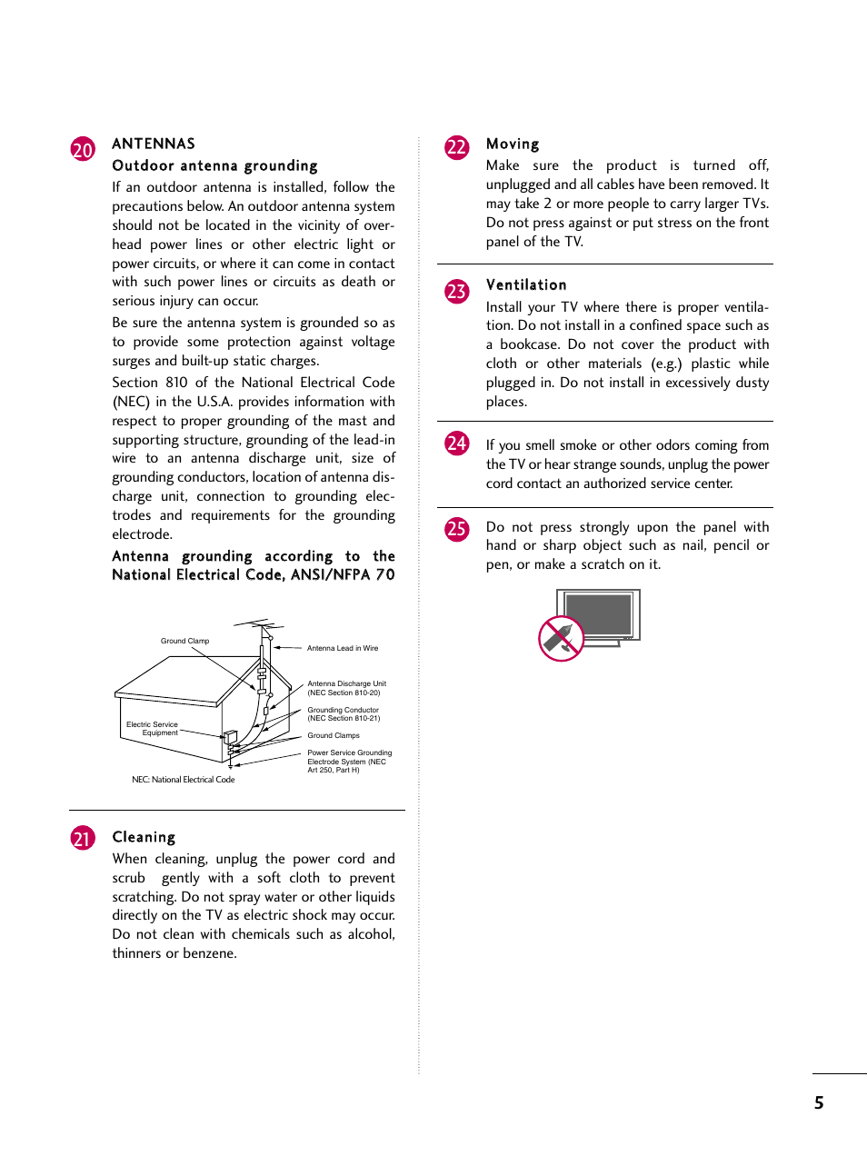 LG 42LG50 User Manual | Page 5 / 114