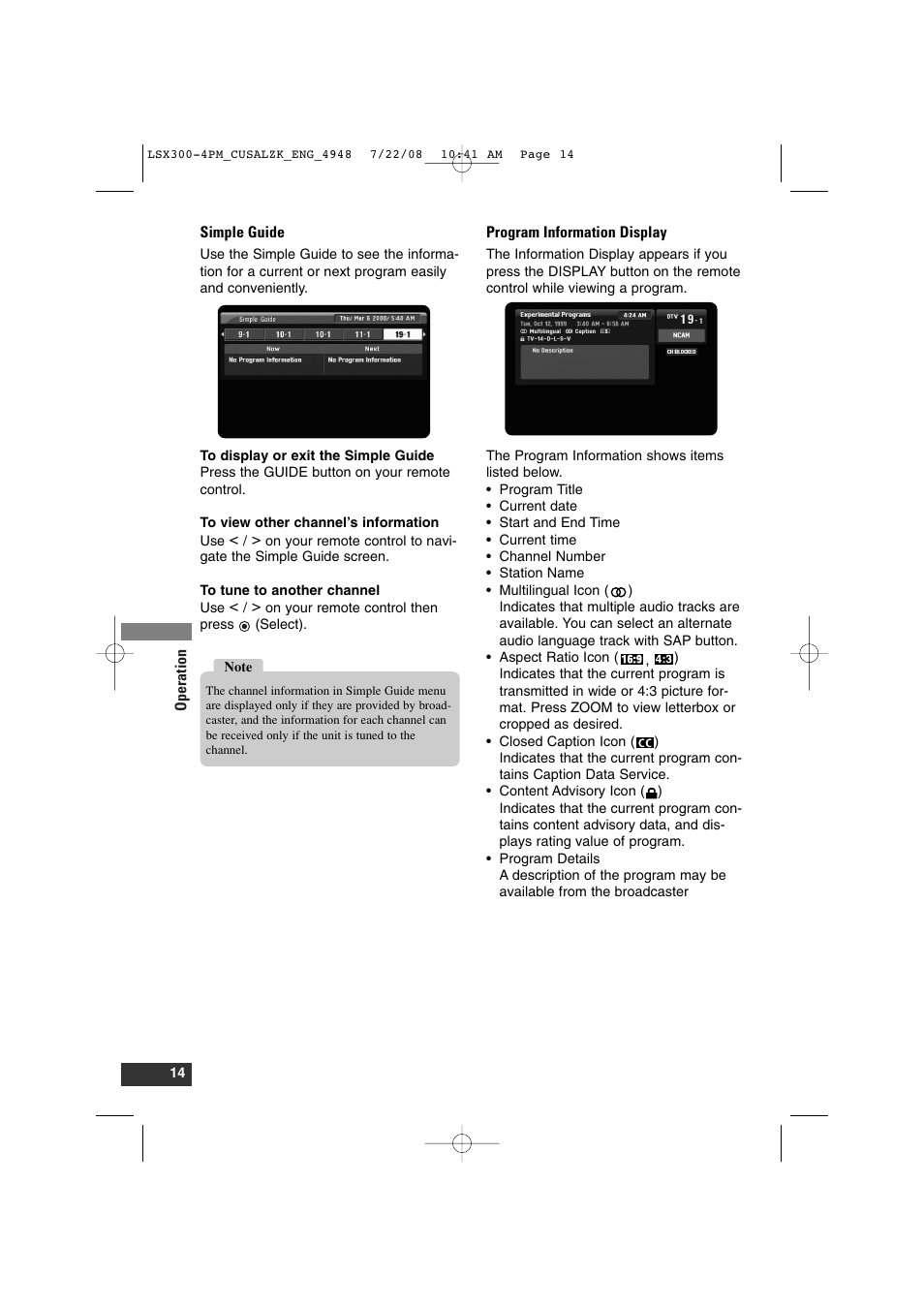 LG DTT901 User Manual | Page 14 / 36