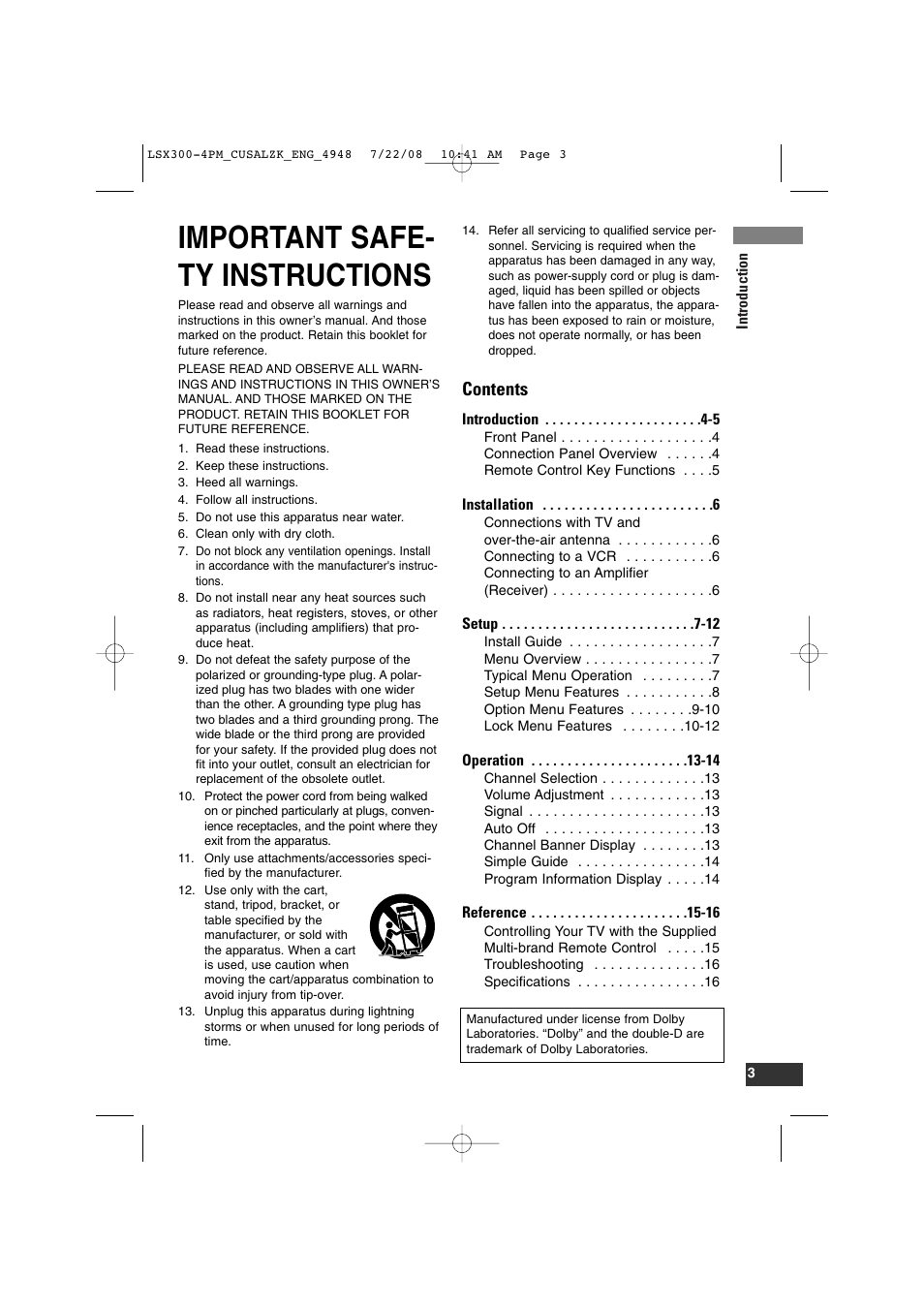 LG DTT901 User Manual | Page 3 / 36