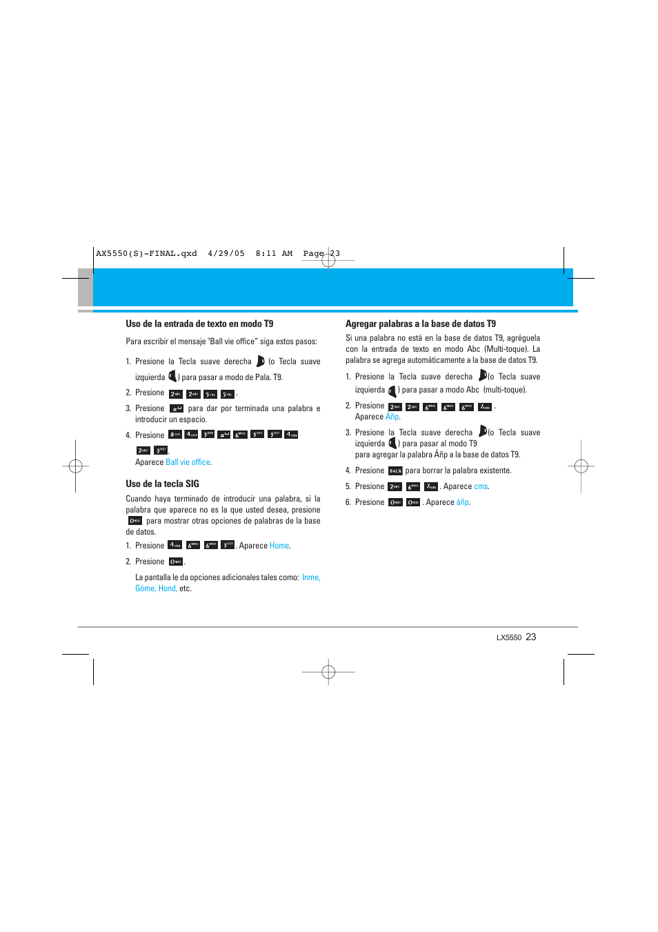 LG LGAX5550 User Manual | Page 110 / 174