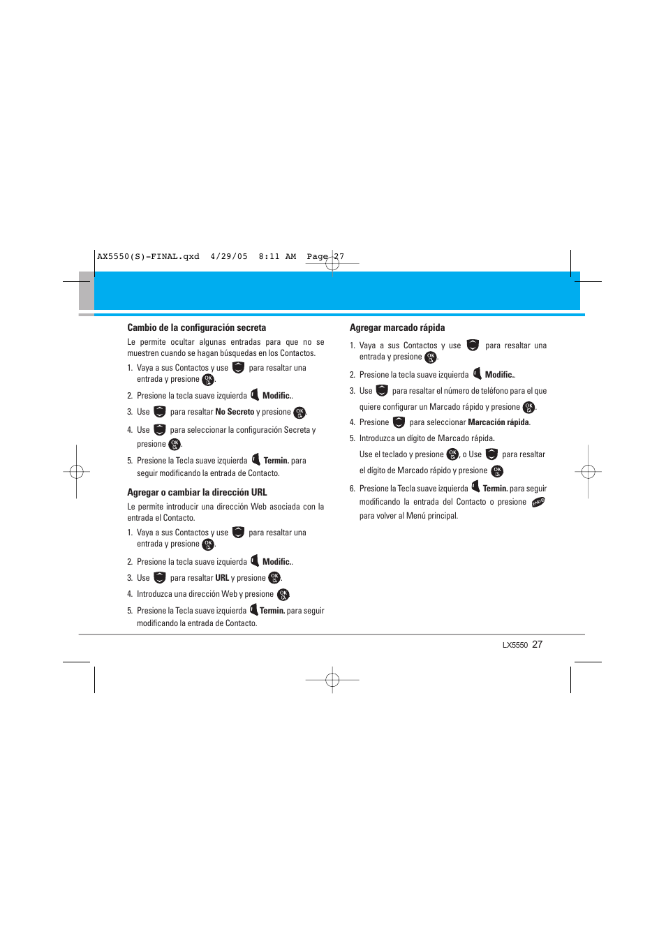 LG LGAX5550 User Manual | Page 114 / 174