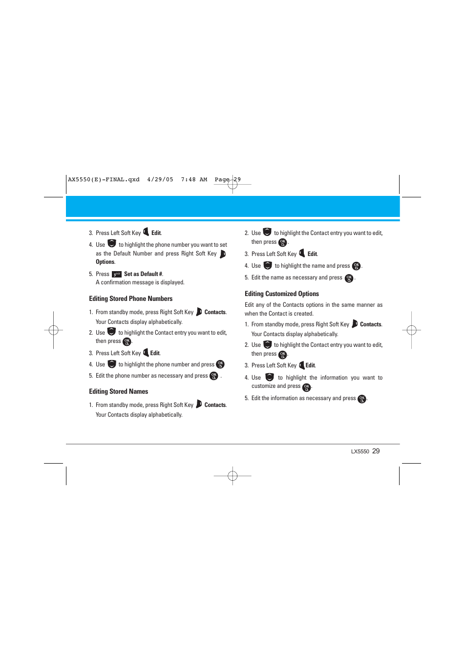 LG LGAX5550 User Manual | Page 29 / 174