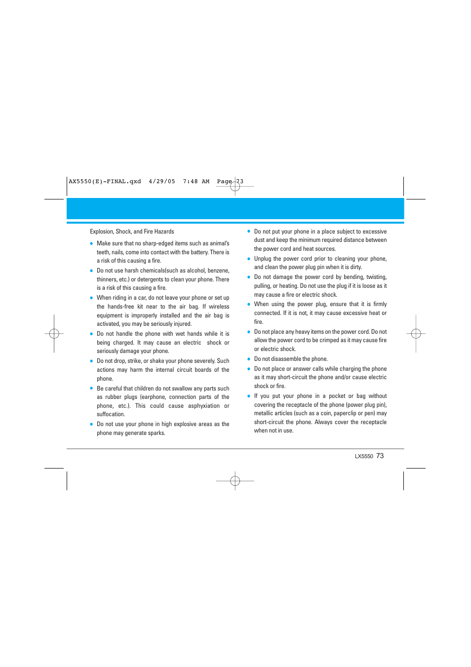 LG LGAX5550 User Manual | Page 73 / 174