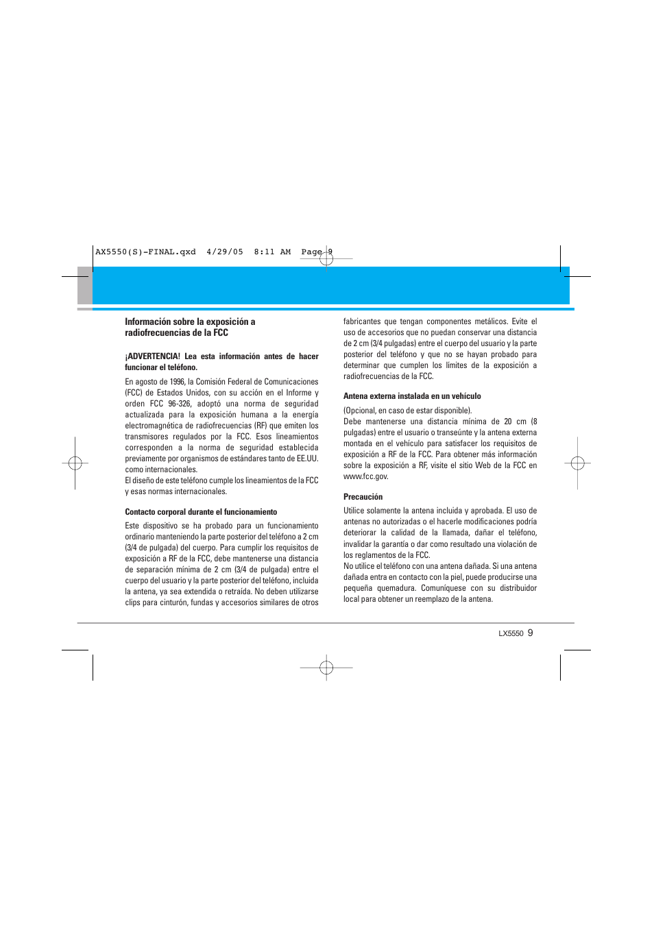 LG LGAX5550 User Manual | Page 96 / 174