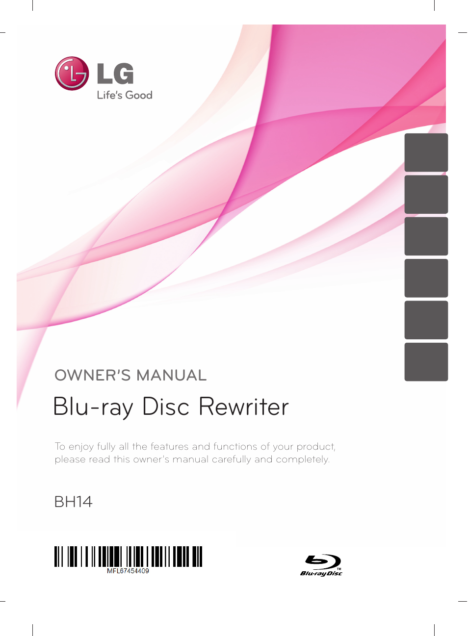 LG BH14NS40 User Manual | 16 pages