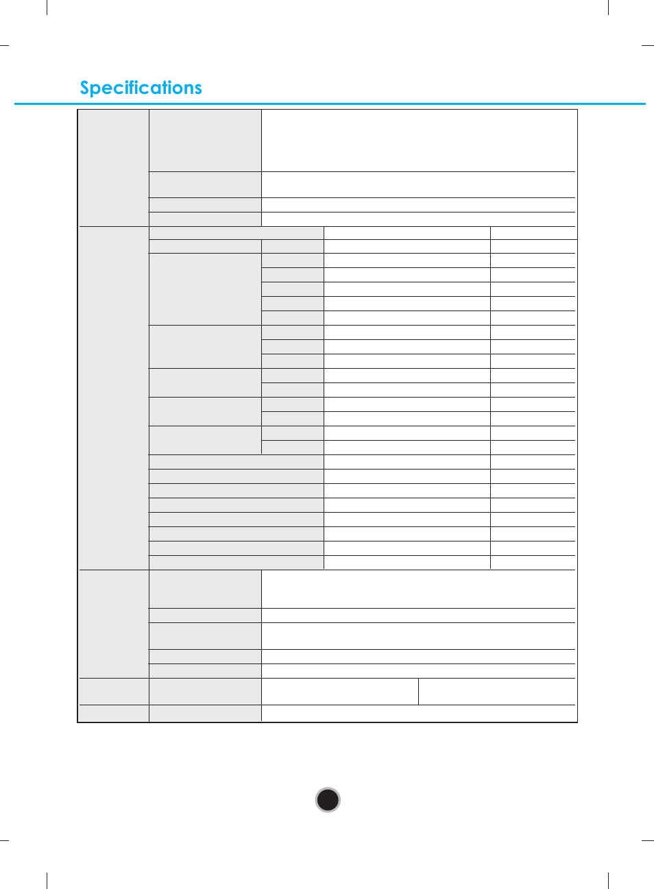 Specifications | LG BH14NS40 User Manual | Page 13 / 16