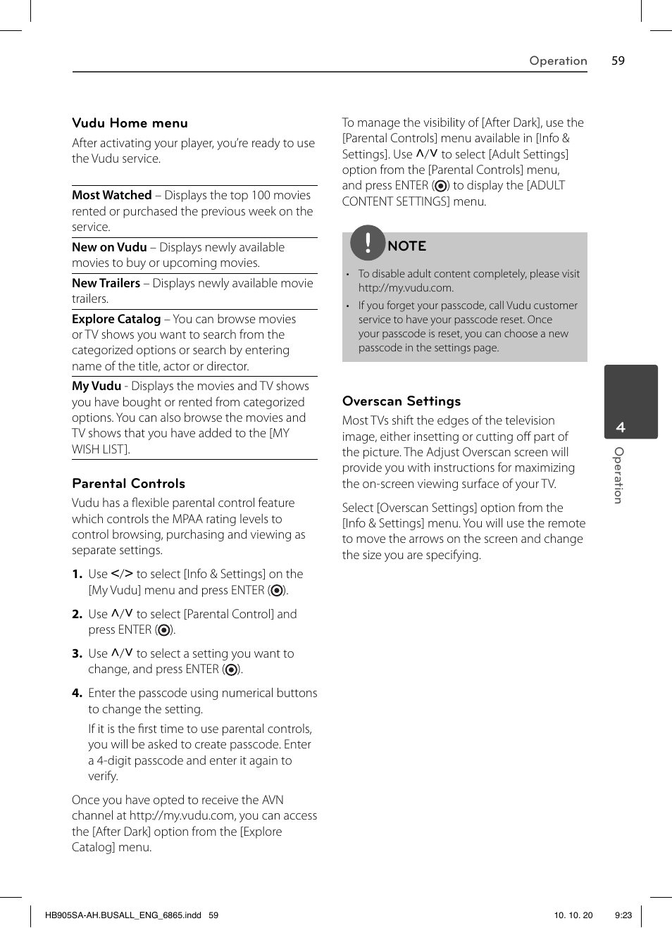 LG LHB335 User Manual | Page 59 / 104