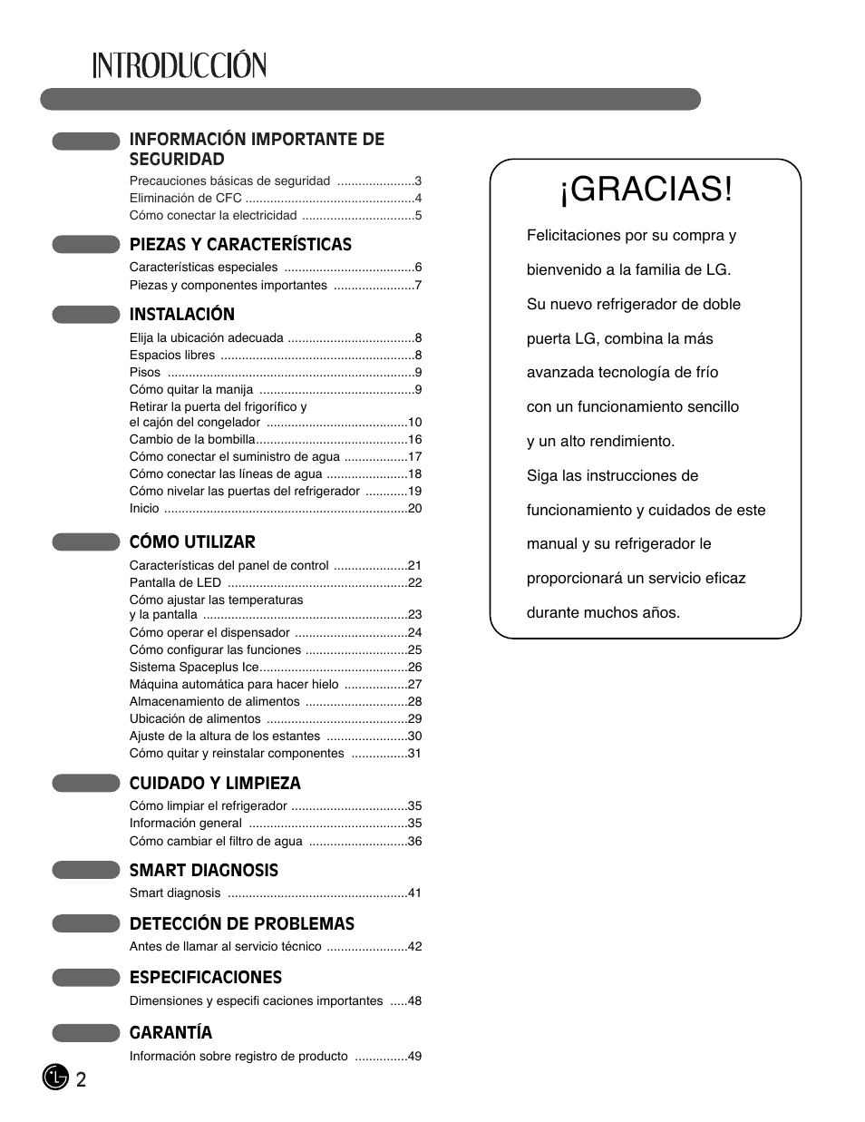 Gracias | LG LFX28991ST User Manual | Page 106 / 156