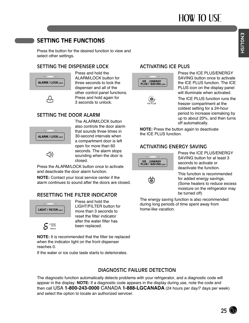 25 setting the functions | LG LFX28991ST User Manual | Page 25 / 156