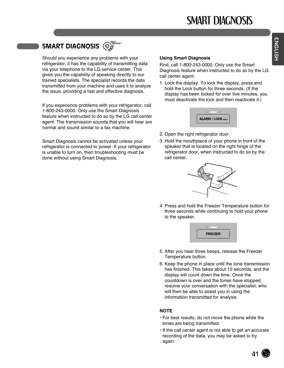 41 smart diagnosis | LG LFX28991ST User Manual | Page 41 / 156