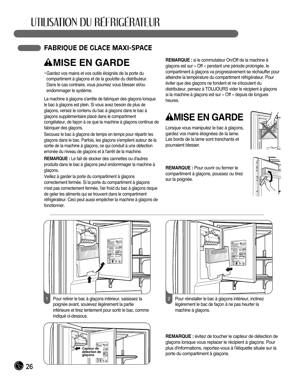 Wmise en garde | LG LFX28991ST User Manual | Page 78 / 156