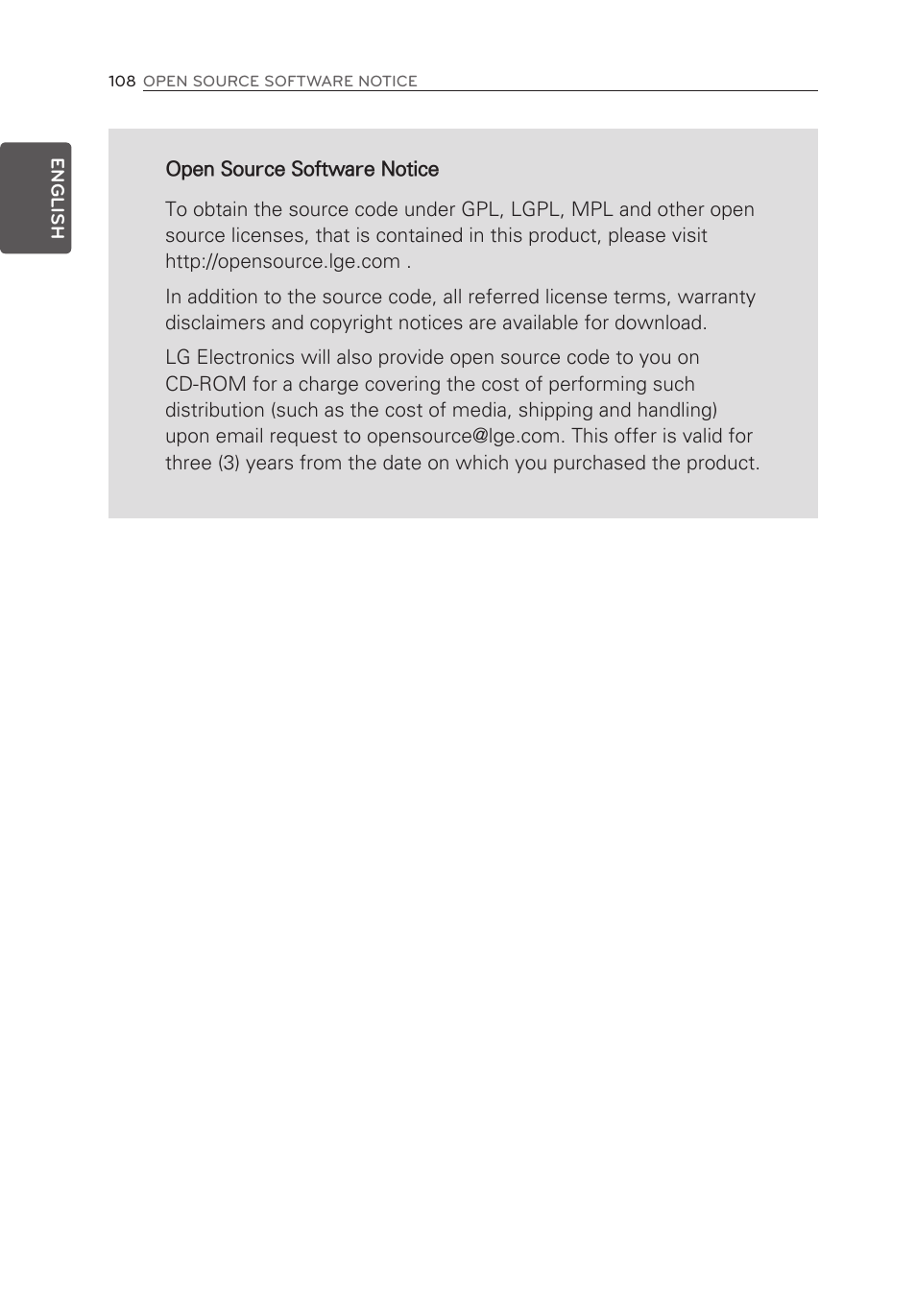 LG LFX28995ST User Manual | Page 108 / 111