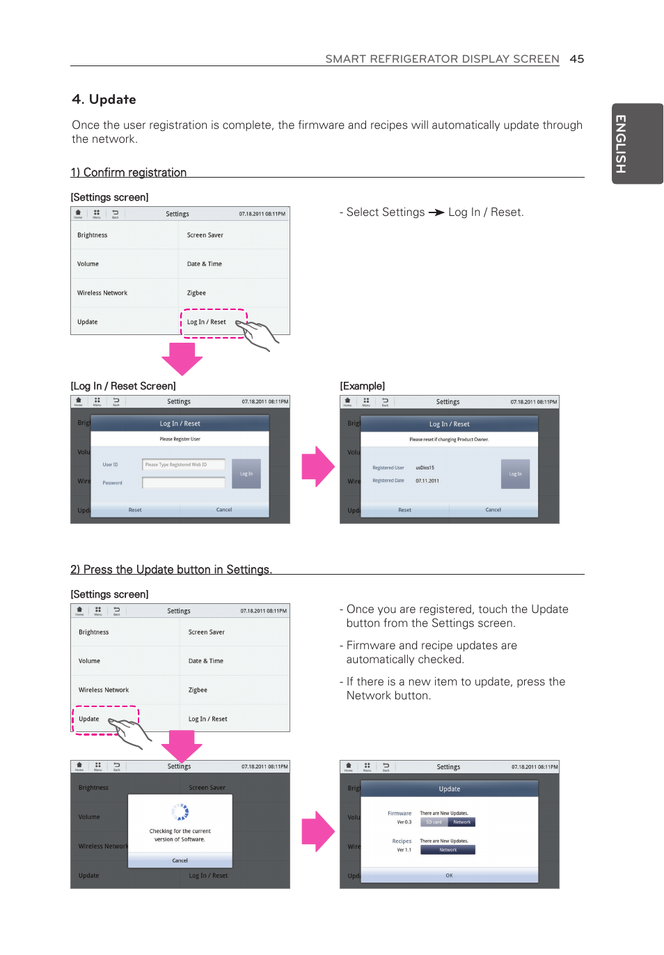 Update | LG LFX28995ST User Manual | Page 45 / 111