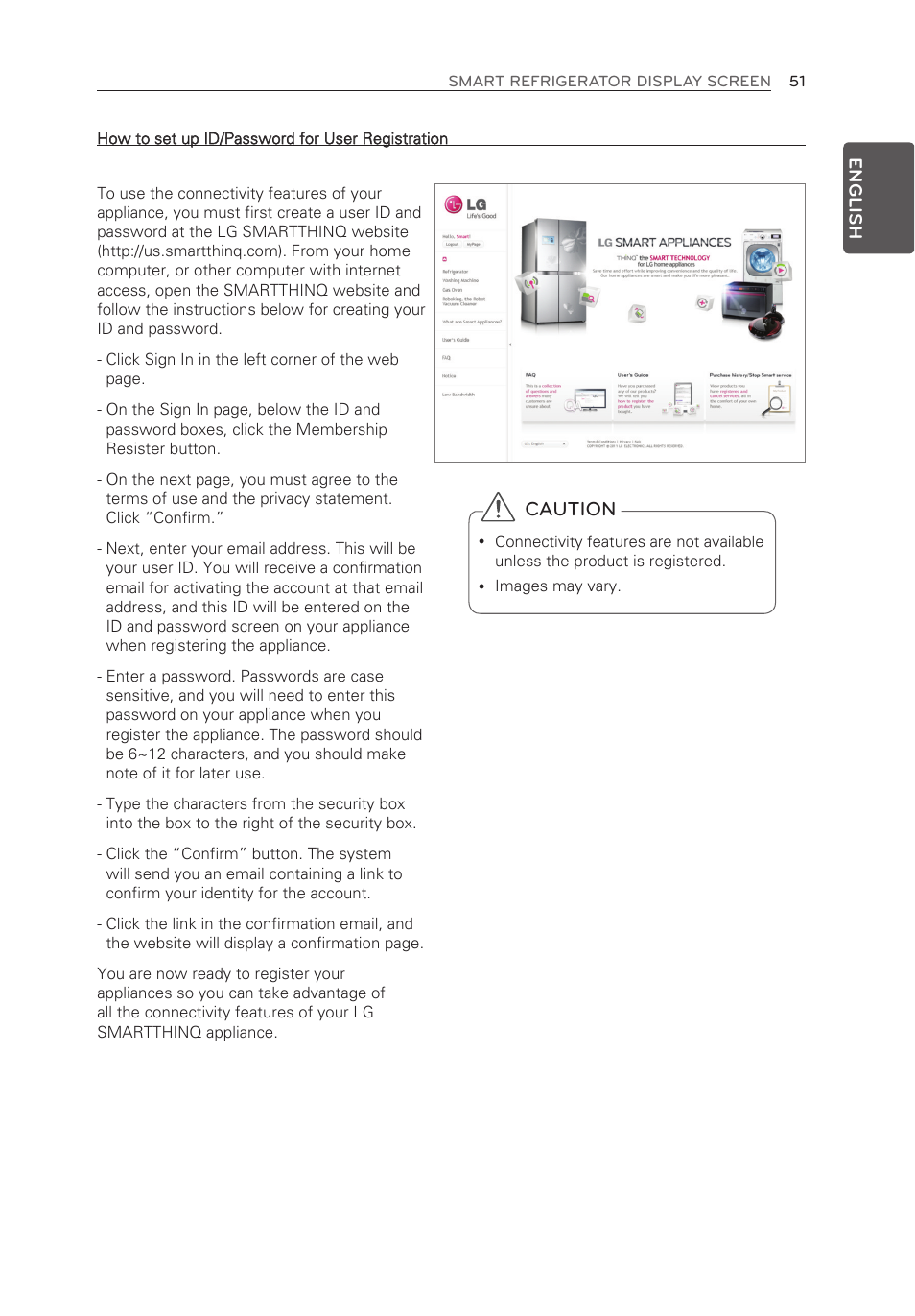 Caution | LG LFX28995ST User Manual | Page 51 / 111