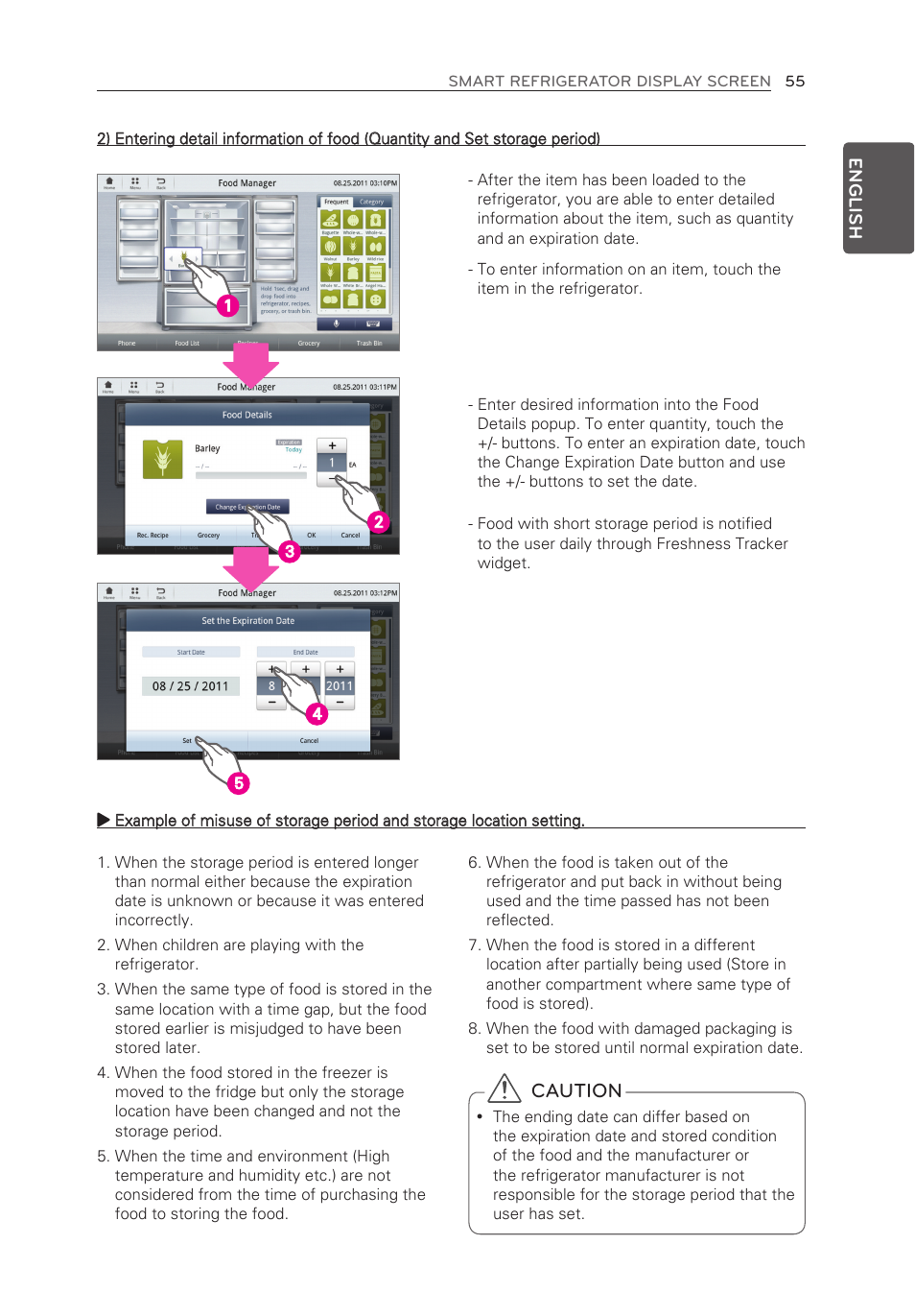 Caution | LG LFX28995ST User Manual | Page 55 / 111