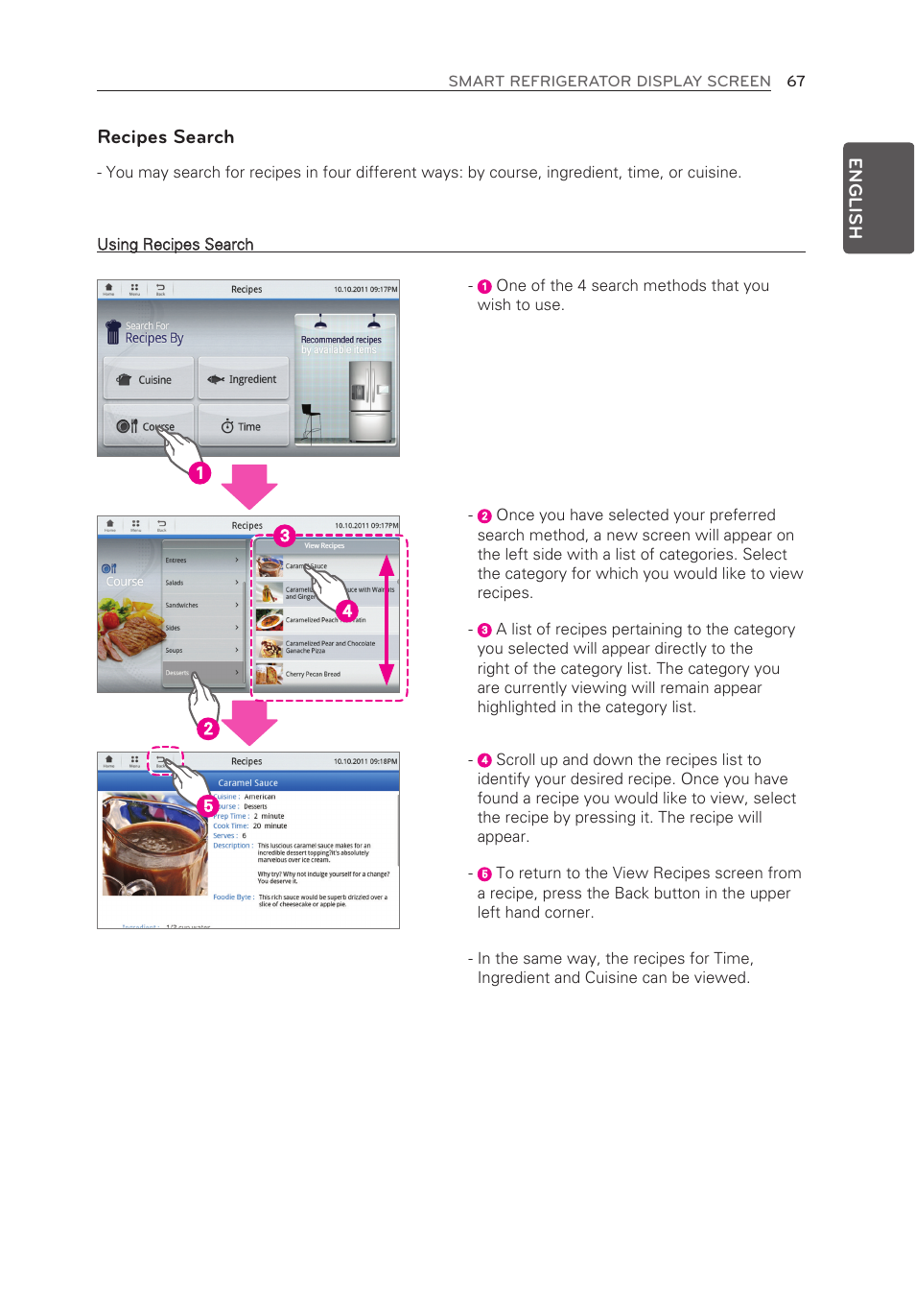 Recipes search, English | LG LFX28995ST User Manual | Page 67 / 111