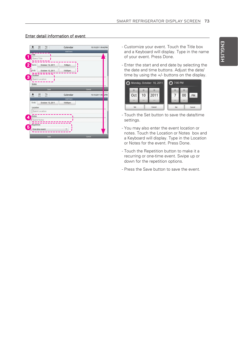 LG LFX28995ST User Manual | Page 73 / 111