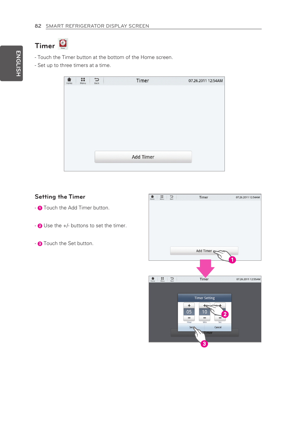 Timer, Setting the timer | LG LFX28995ST User Manual | Page 82 / 111