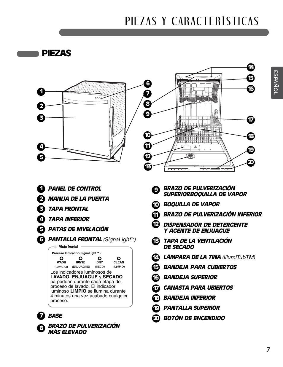 Piezas | LG LSDF995ST User Manual | Page 33 / 80