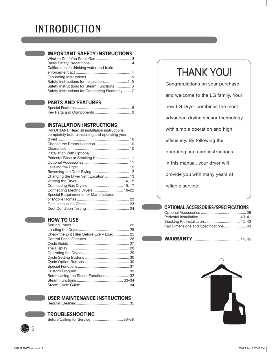 LG DLGX2502V User Manual | Page 2 / 132