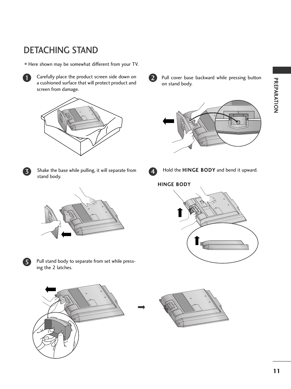 Detaching stand | LG 20LS7D User Manual | Page 13 / 74