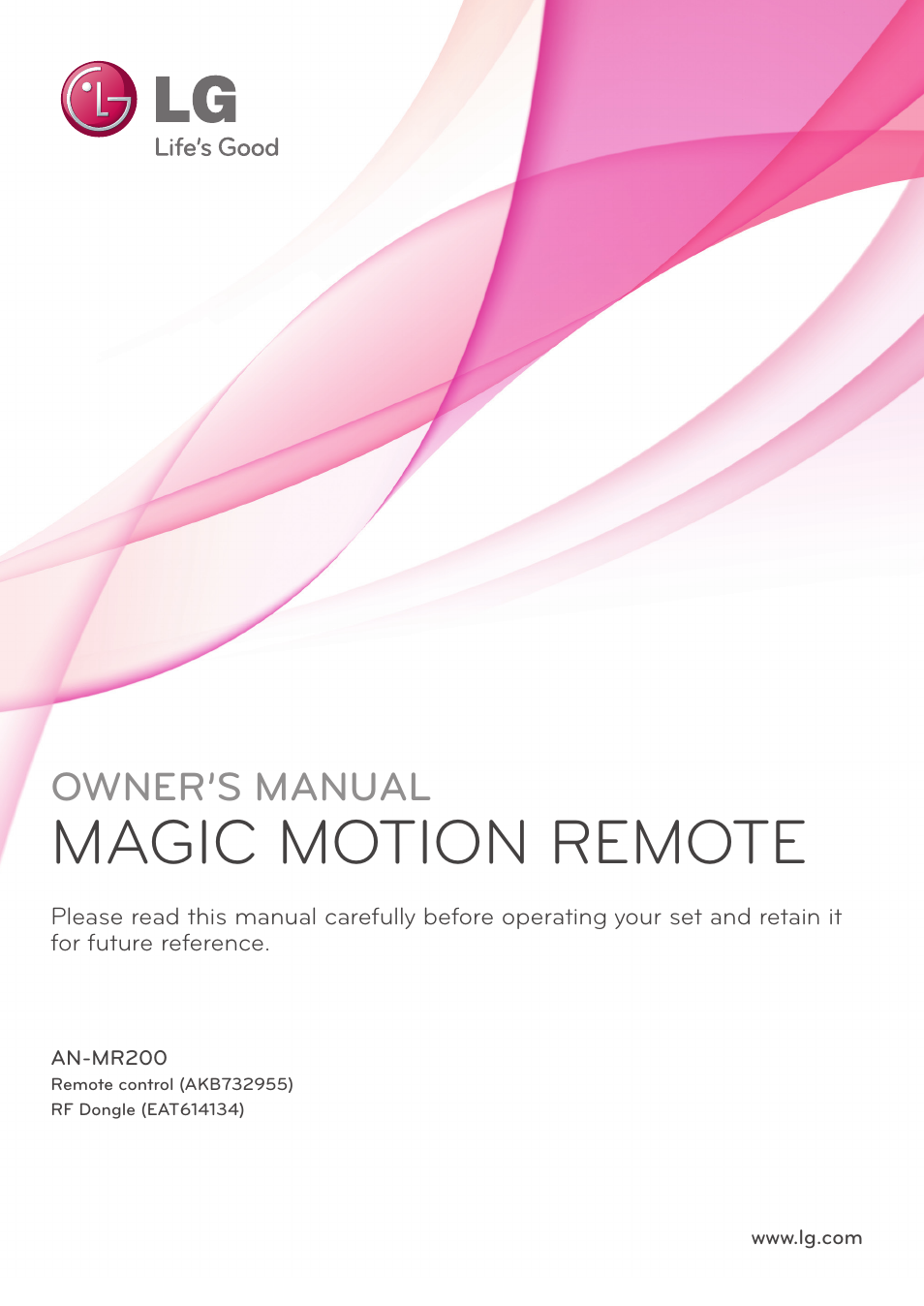 LG AN-MR200 User Manual | 5 pages