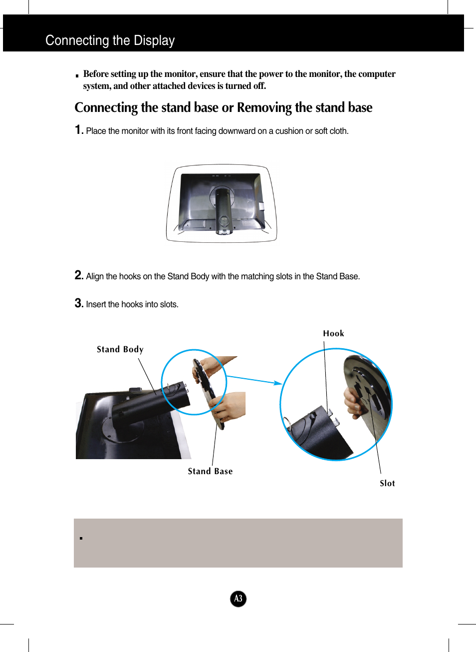 Connecting the display | LG W3000H User Manual | Page 4 / 17