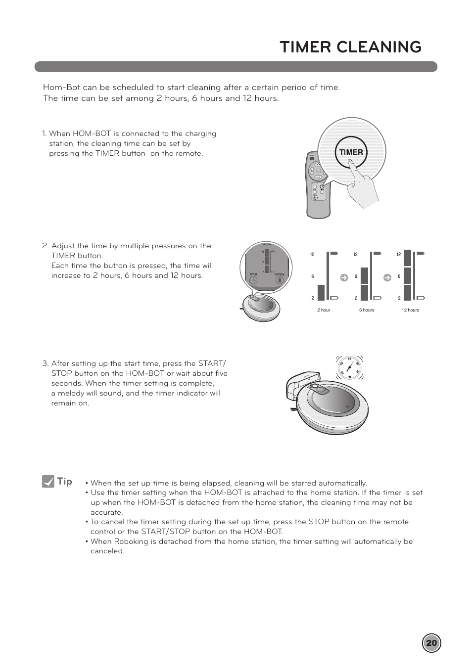 Timer cleaning | LG LrV590S User Manual | Page 24 / 36