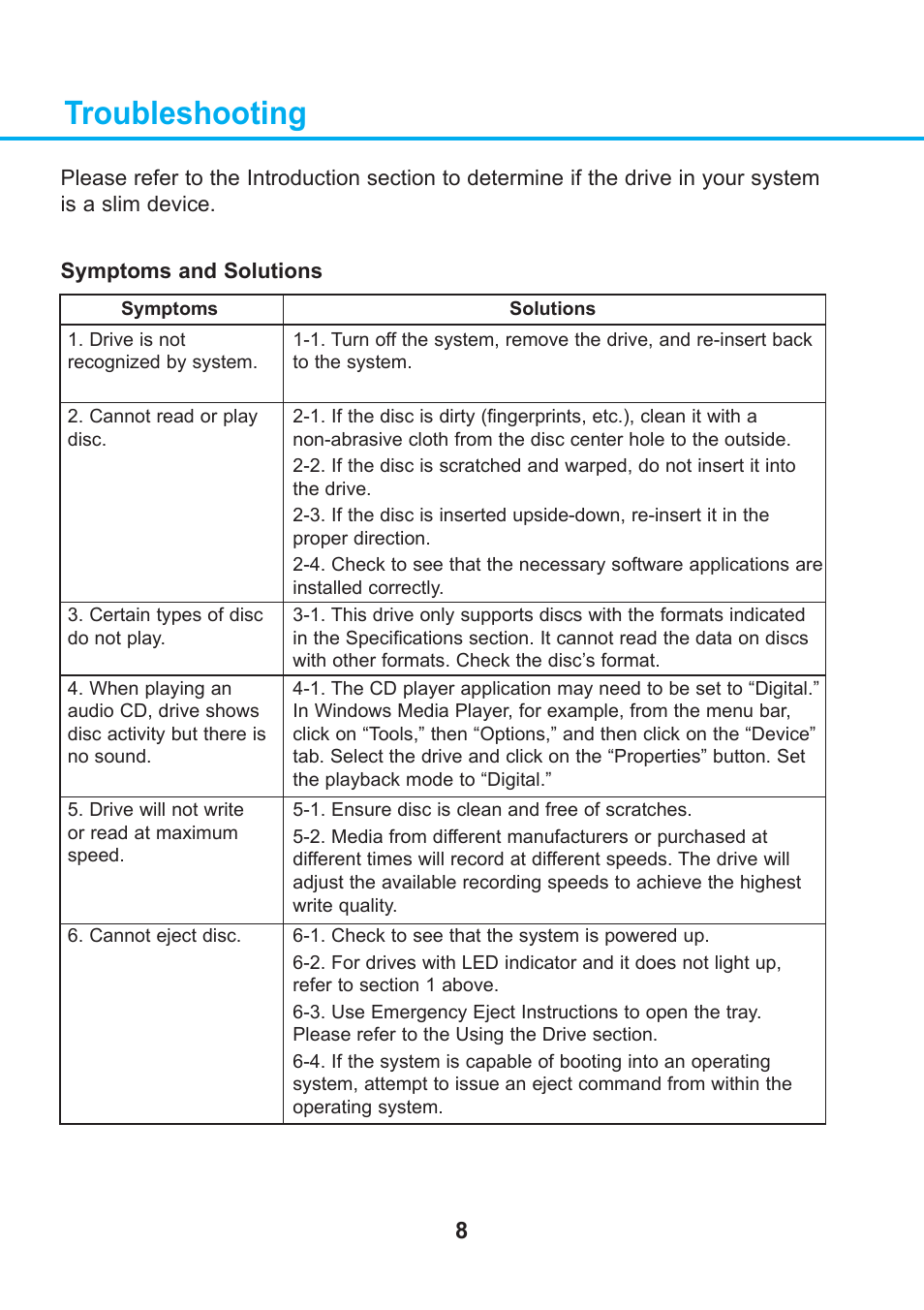 Troubleshooting | LG BT30N User Manual | Page 9 / 13