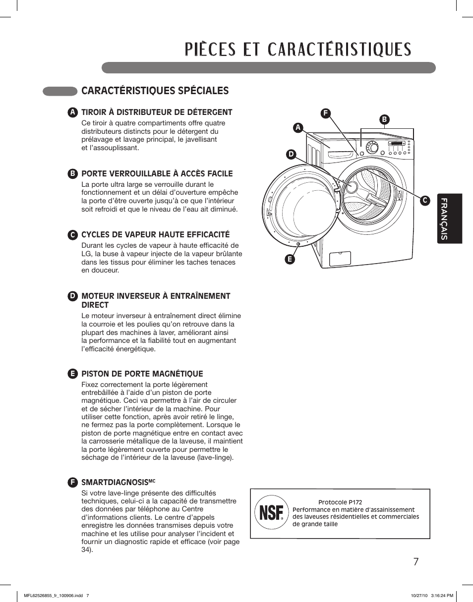 Caractéristiques spéciales | LG WM3360HRCA User Manual | Page 79 / 108